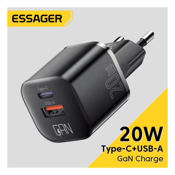 Essager 20W GaN USB-A and Type-C PD Fast Chargers